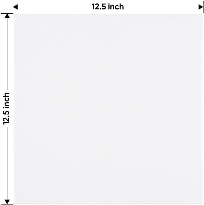 150 White Microfiber Cleaning Cloths - Gentle, Effective & Versatile 12.5" Rags