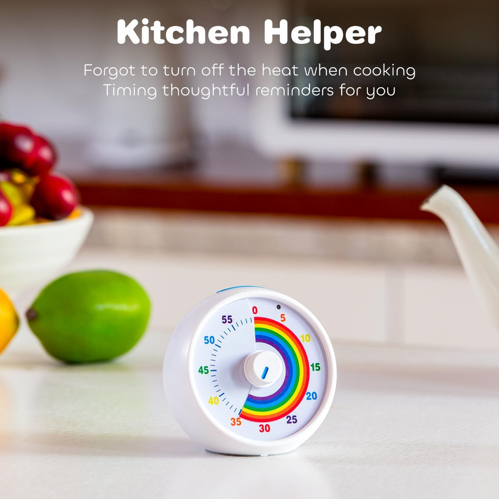 Visual Timer for Kids, 60-Minute Countdown for Classroom Office Kitchen, Desk Ti