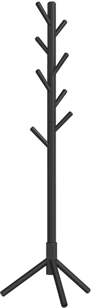 Elegant Solid Wood Coat Rack with 8 Hooks - Adjustable Height & Space-Saving