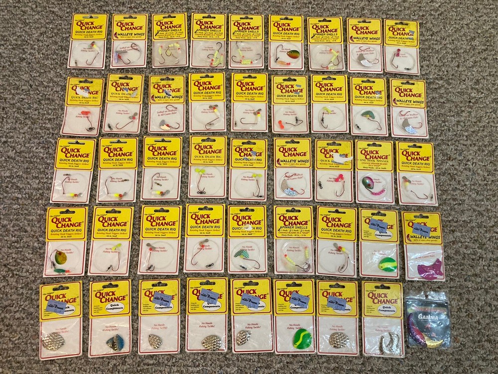45 Pack Lot - Walleye Spinner Harnesses & Components- Quick Change & Other Brand