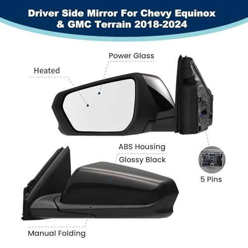 Side mirror assembly replacement, left side mirror assembly replacement, right