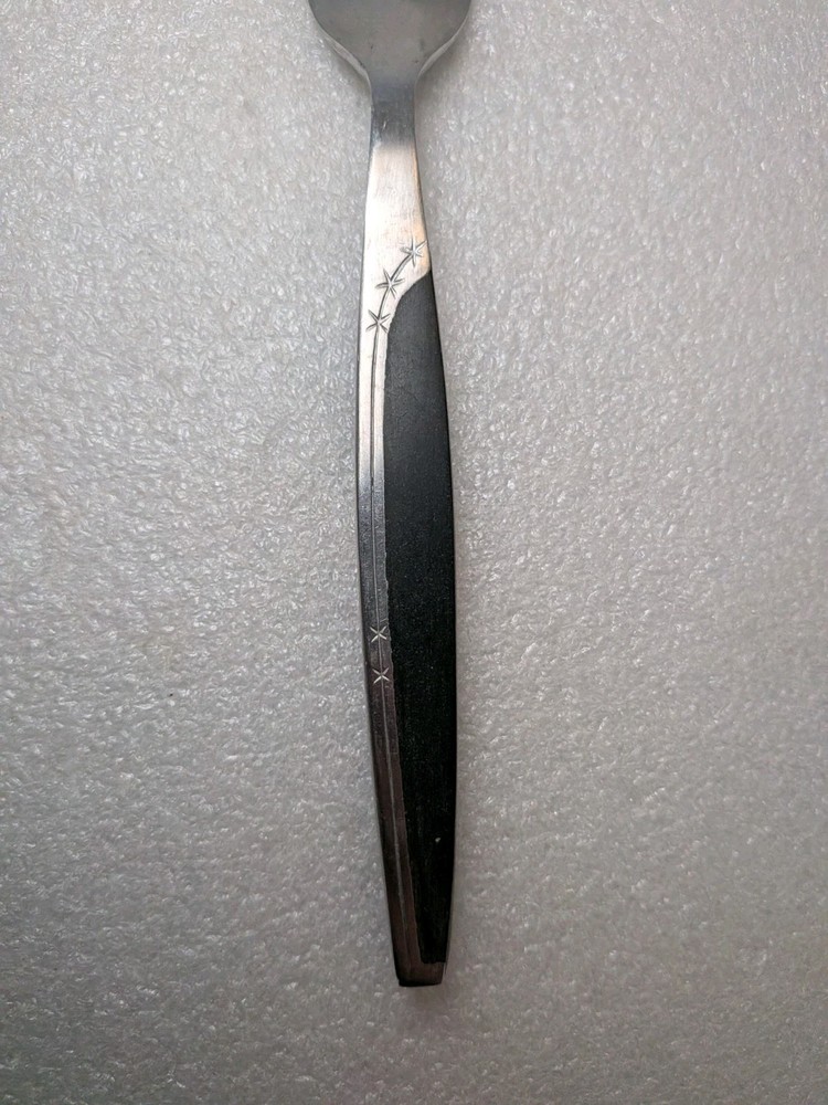 Mar-Crest Ebony Elegance Black Flatware Star Pattern Ladle Fork Spoon MCM Japan