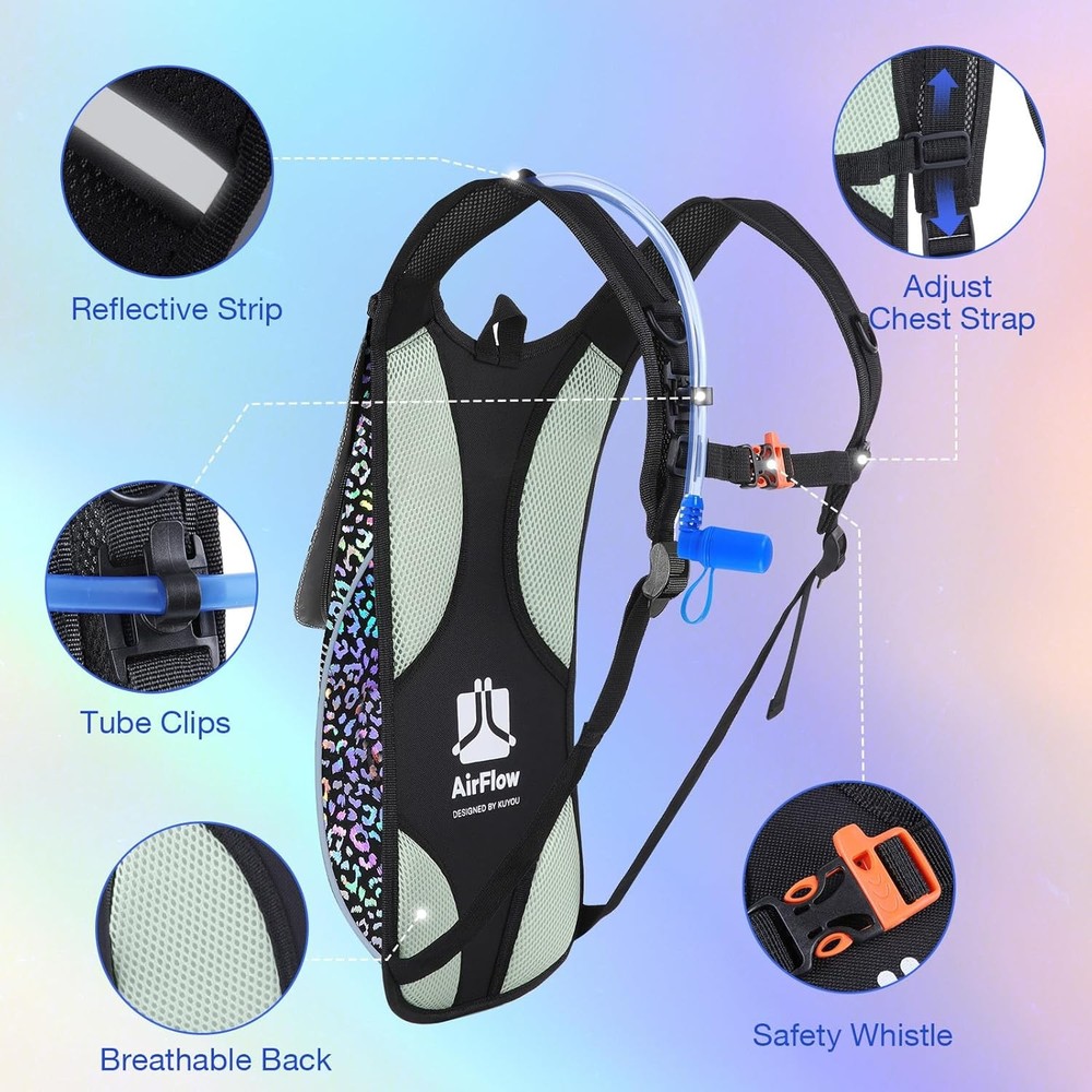 Rave Hydration Pack, Hydration Backpack with 2L Hydration Bladder, Festival Esse