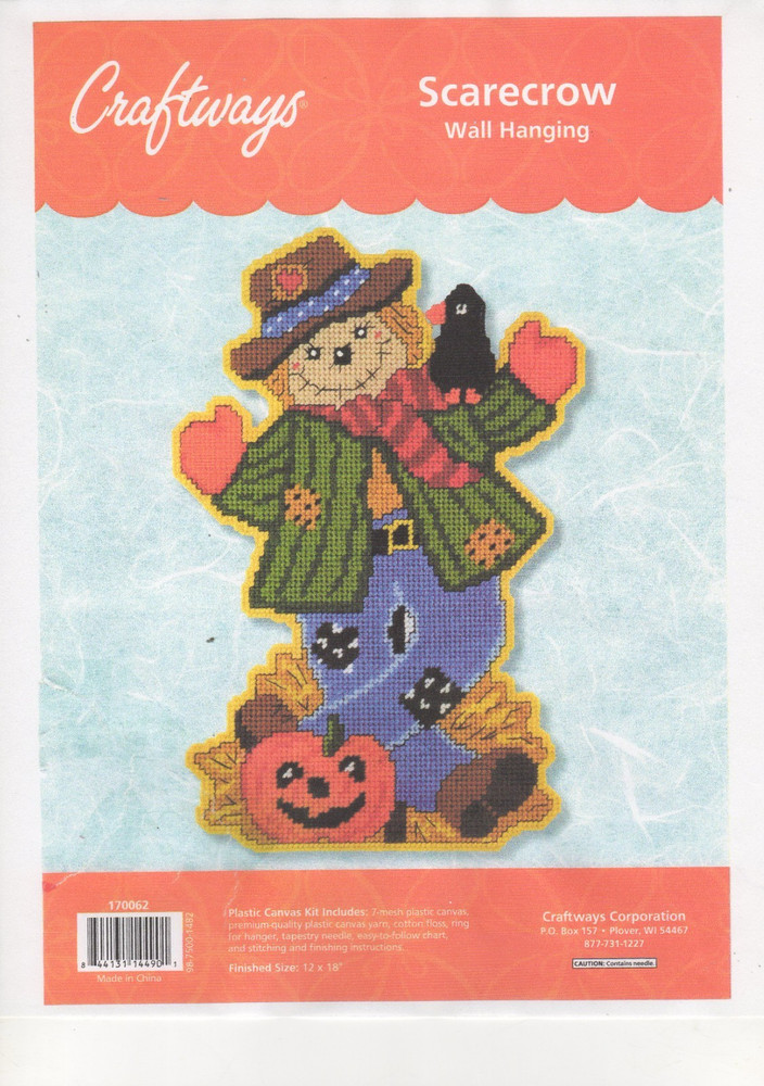 SCARECROW  WALL HANGING   plastic canvas  PATTERN (#TF0566)
