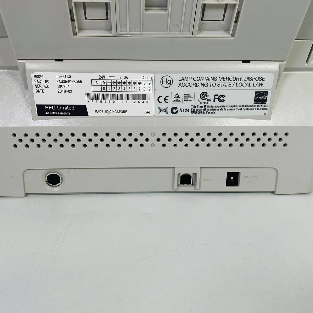 GOOD 🔥 Genuine Fujitsu Fi-6130 Duplex Pass-Through Document Scanner w/Bundle