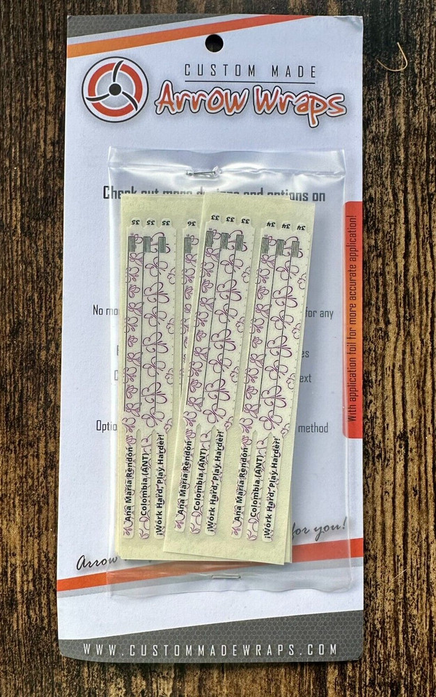custom made arrow wraps 14 PER BAG 4.5" C-9