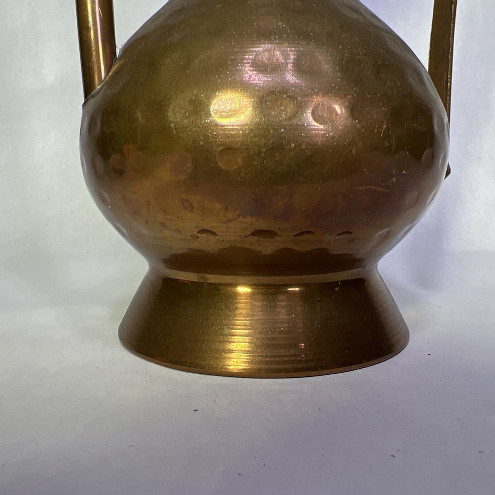 Vintage Middle Eastern Dimpled Brass Tea Pot Pitcher – Handcrafted