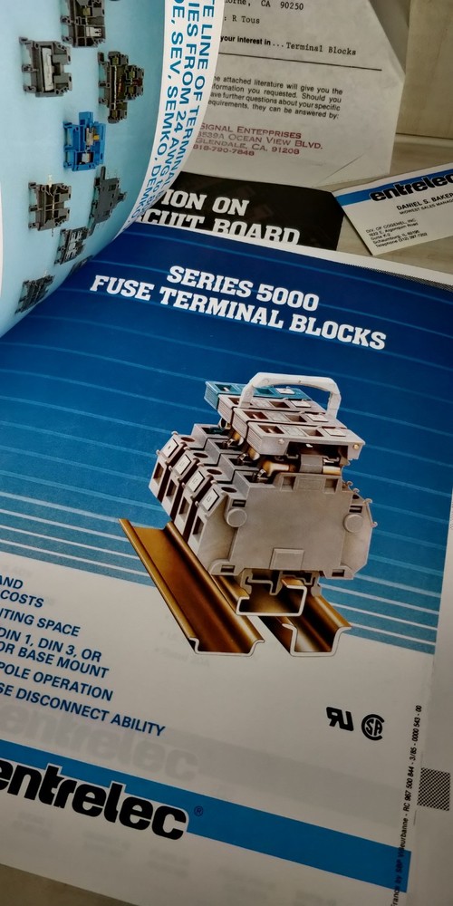 1985 ENTERLEC catalog modular terminal blocks C3