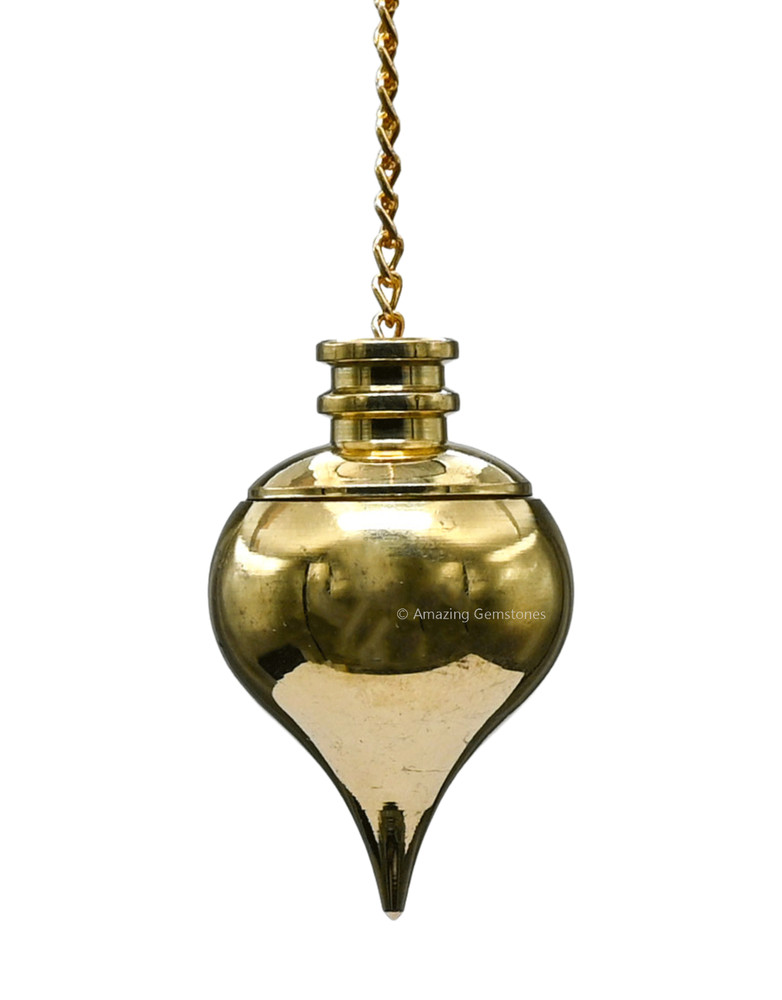 Metal Pendulum Gold Dome Cone with Point for Divination