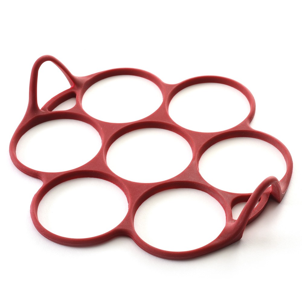 Norpro Silver Dollar Pancake and Egg Ring, Red