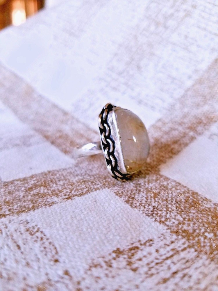 Sterling Silver Rutilated Quartz Ring
