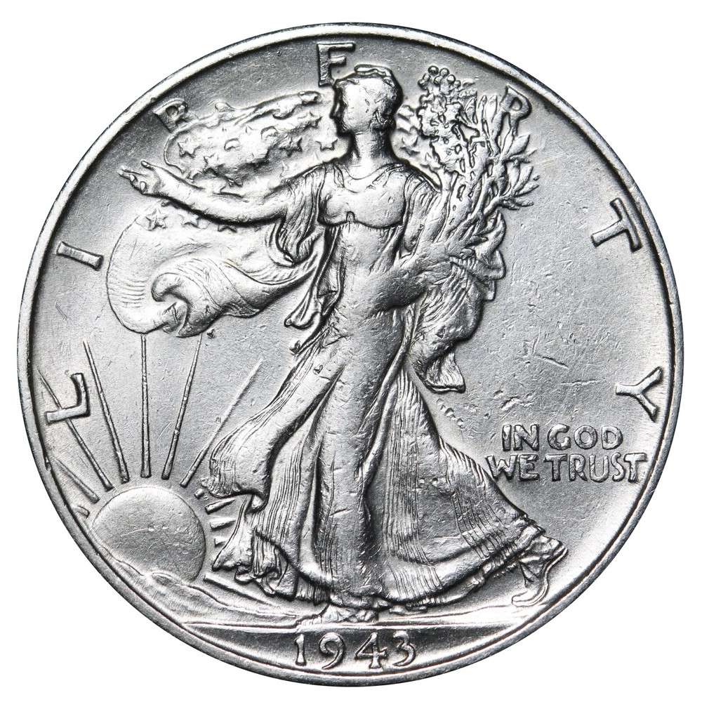 1943-S Walking Liberty Half Dollar In AU Condition