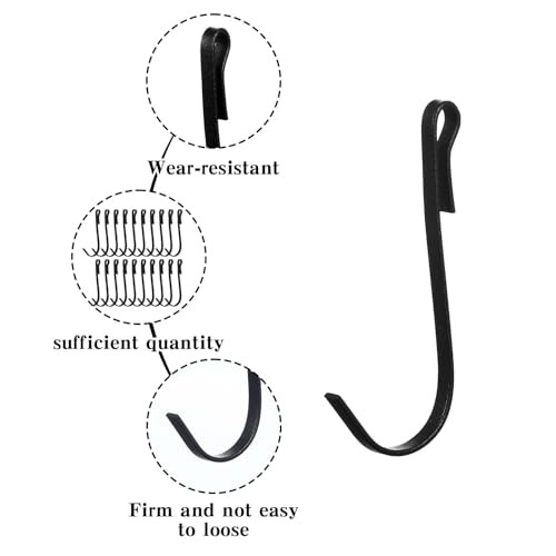 20 Pcs Shelf Hooks Grid Wall Hooks for Wire Shelving Accessories Stainless