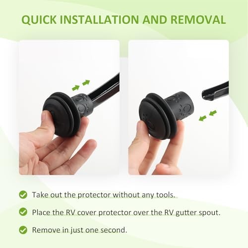 RV/Trailer Cover Protector, Keeps The Gutter Spout Ends from Ripping Camper