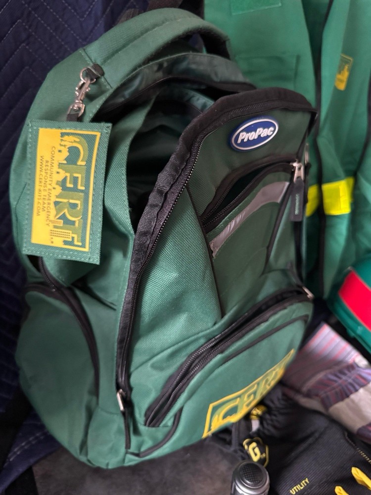 C.E.R.T. Logo Deluxe Green Emergency Survival Response Backpack