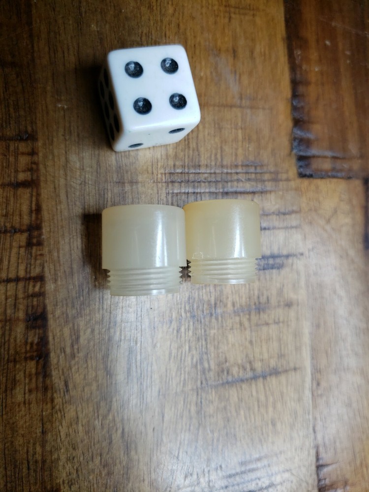 2 clear White DIALIGHT Dialco 135 Lens Covers. Vintage.