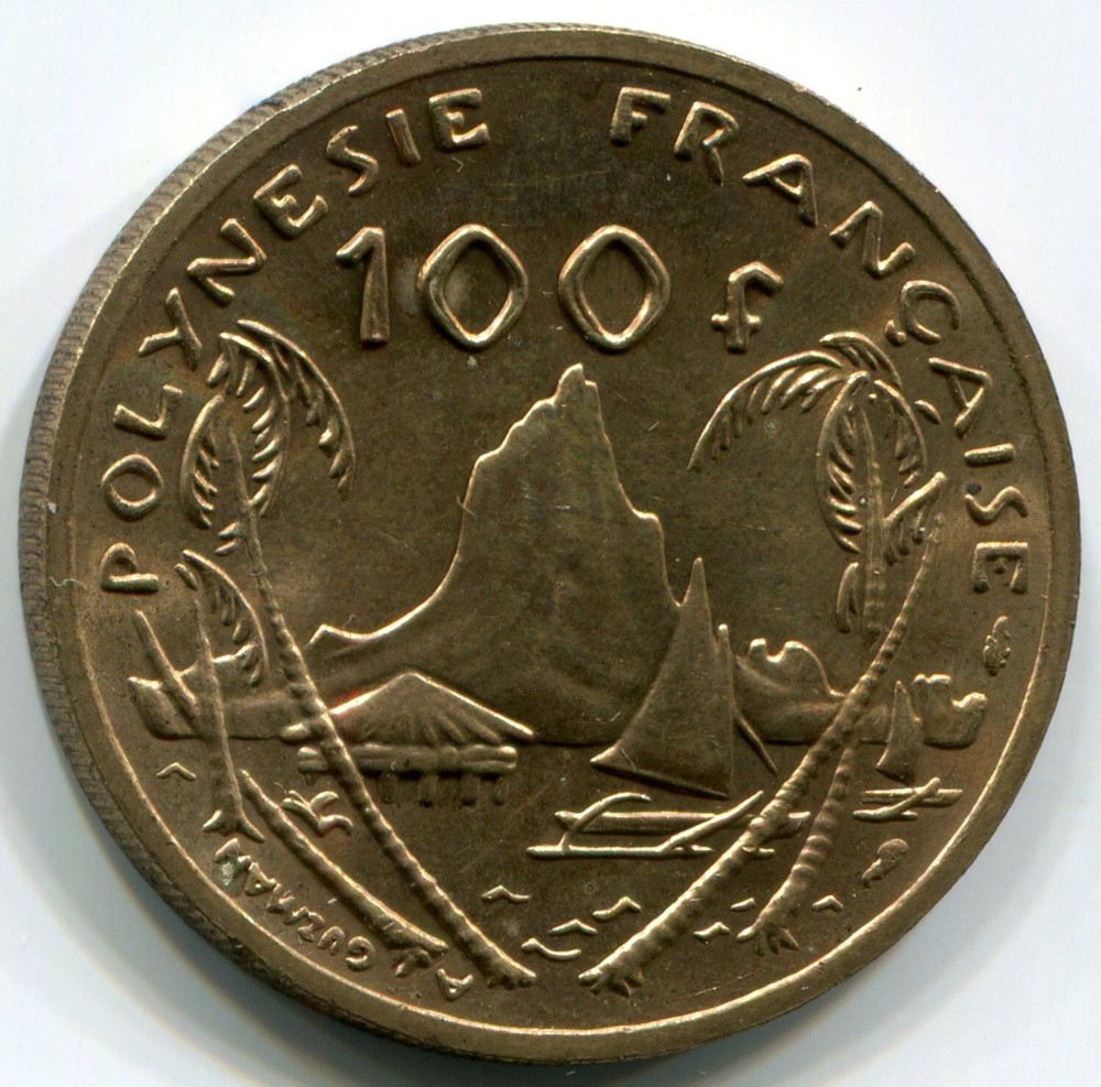 French Polynesia - 1982a 100Fr KM#14 in CH BU