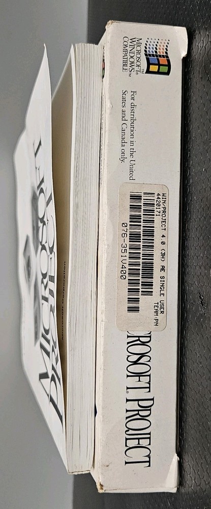 Windows Microsoft Project v4.0 Vintage Software 3.5" DISKETTES *Untested As-Is*