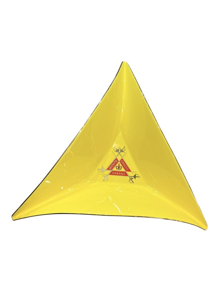 Yellow Tricorn Table Ashtray.