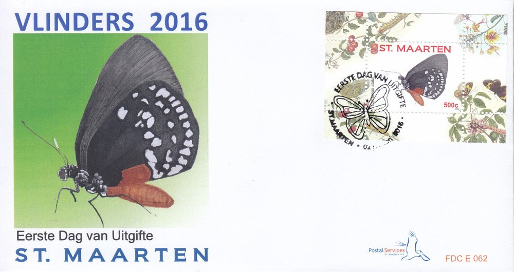 Sint Maarten Issue FDC 2016 (62) Butterflies