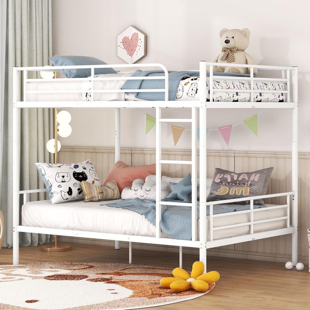Save Space or Split Into 2 Beds Full Over Full Metal Bunk Bed