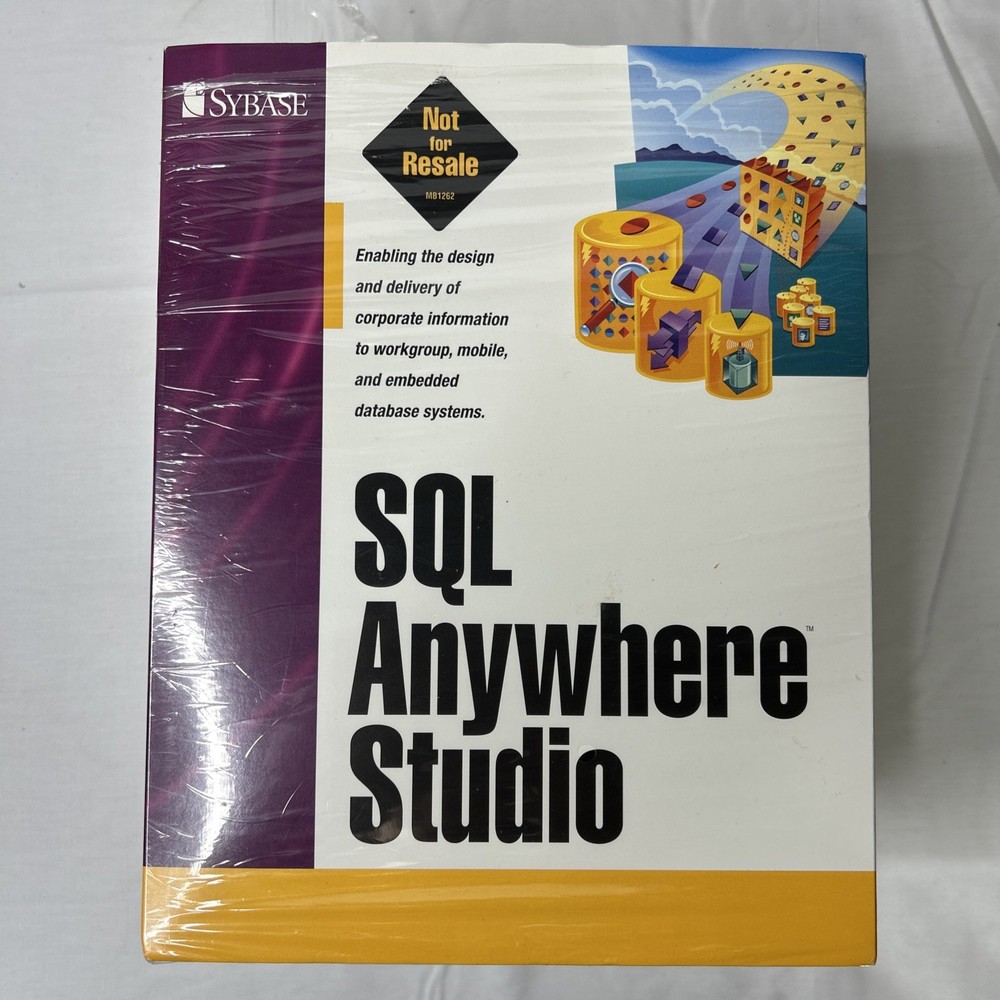 Vintage Sybase SQL Anywhere Studio Software For Windows New