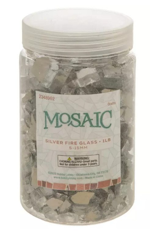 Silver Fire Glass 1 lb New