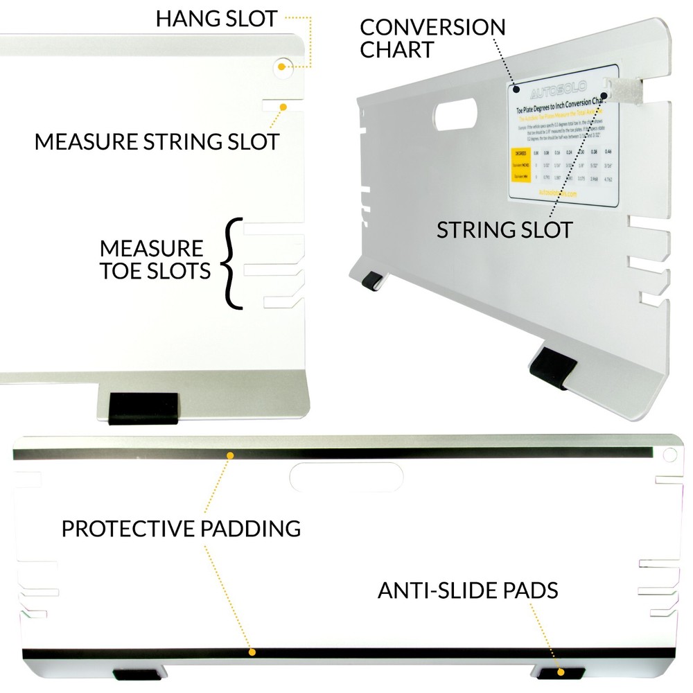 Toe Alignment Plates - Wheel Alignment Tool Kit for Automotive Wheel Alignment