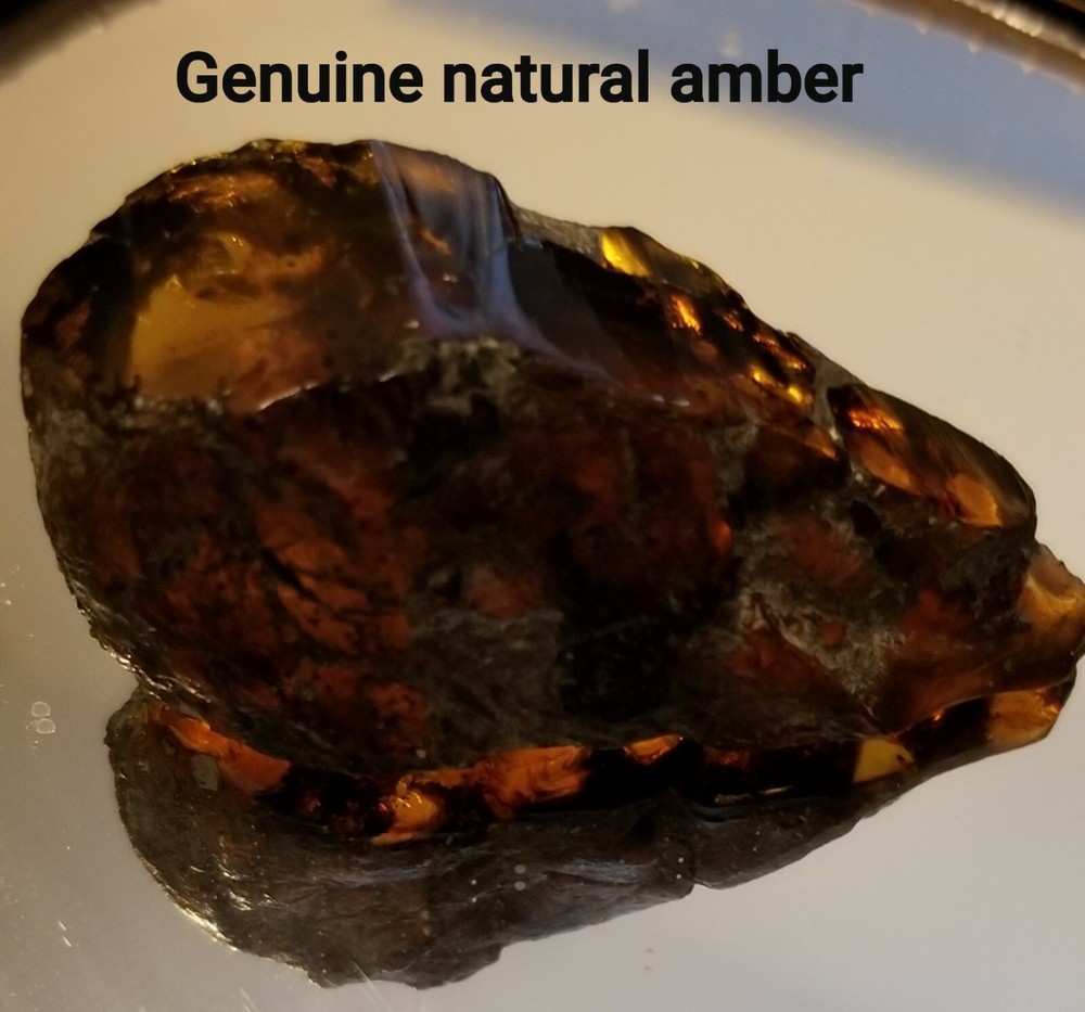 Genuine amber and 925 silver ring