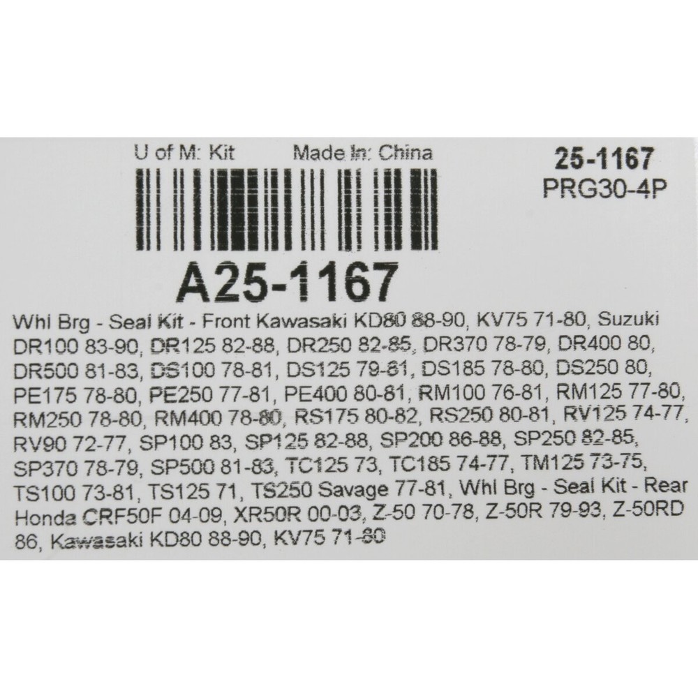 Moose Wheel Bearing Kit - A25-1167