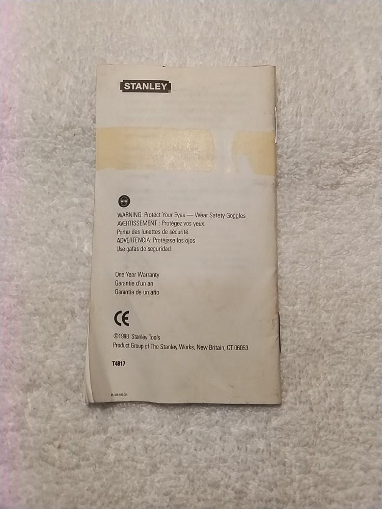 STANLEY 77-200 STUD SENSOR WITH MANUAL