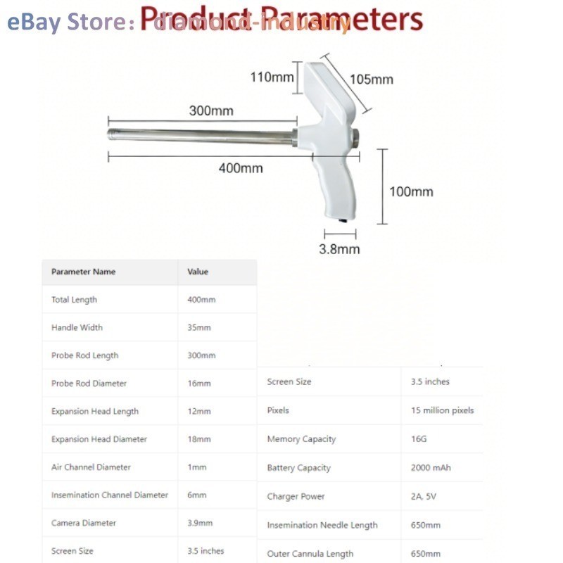 Visual insemination gun and inseminator for cattle Artificial insemination tools