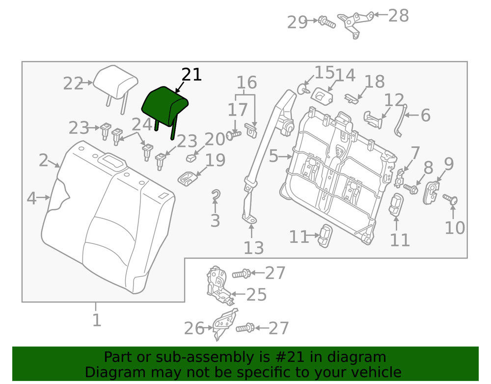 Genuine Mazda Headrest Outer DD5S-88-240-05