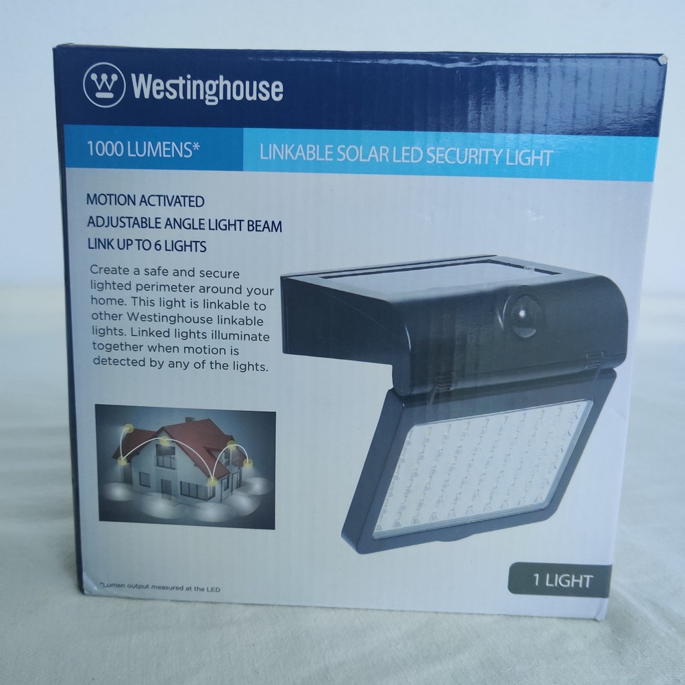 Solar Motion Activated LED Security Light 1000 Lumens Linkable Westinghouse