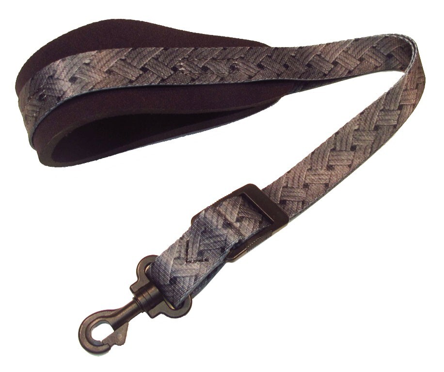 Neoprene Saxophone Strap Titaniam Braid Pattern  Sax strap "NEW"