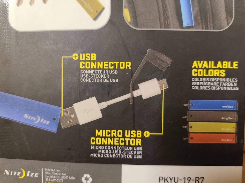 Nite Ize PowerKey Data Cable for Micro USB Charging Syncing Portable Keychain