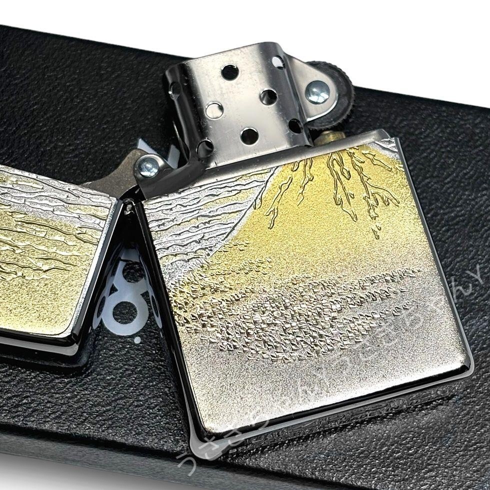 zippo electroforming plate Mt. Fuji Japanese pattern lighter
