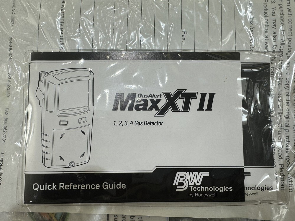 BW TECHNOLOGIES GAS ALERT MAX XT II GAS DETECTORS