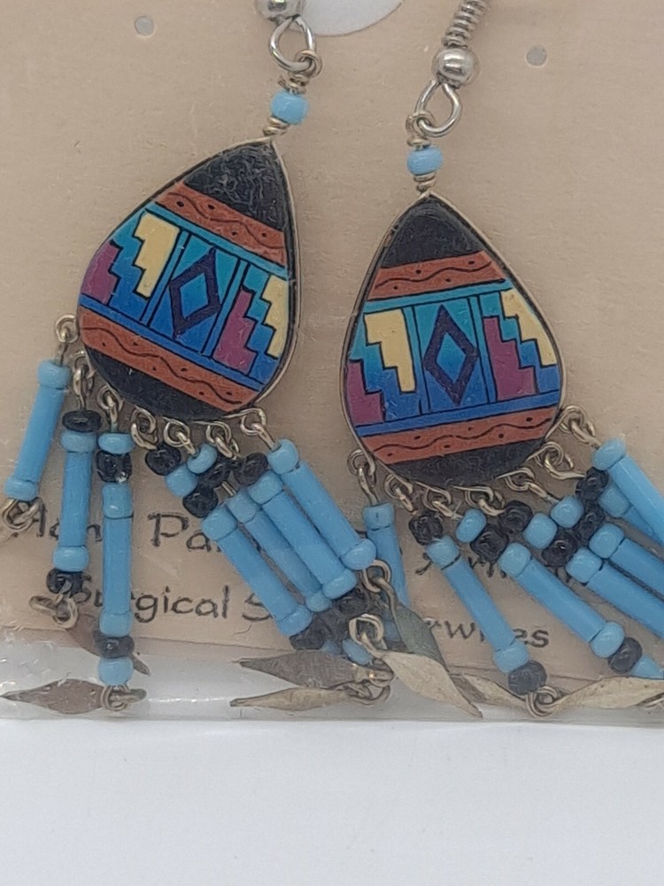 Color Magic Native American Dangle Earrings D5