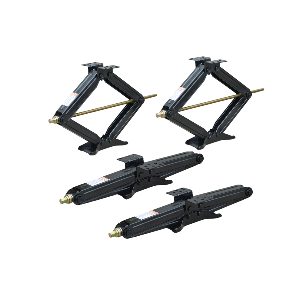 Set 4 HD 5000lb RV Stabilizer Leveling Scissor Jacks w/ Socket 24"