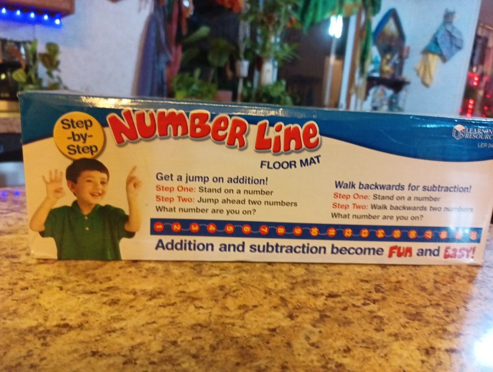 Learning Resources, Math Counting Step-by-Step Number Line 1-20 Floor Mat New