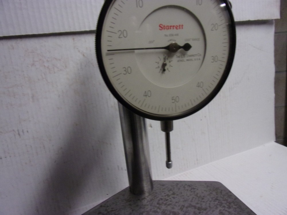 STARRETT #653 Dial Comparator. Cast Iron Base. W/656-441 Indicator used
