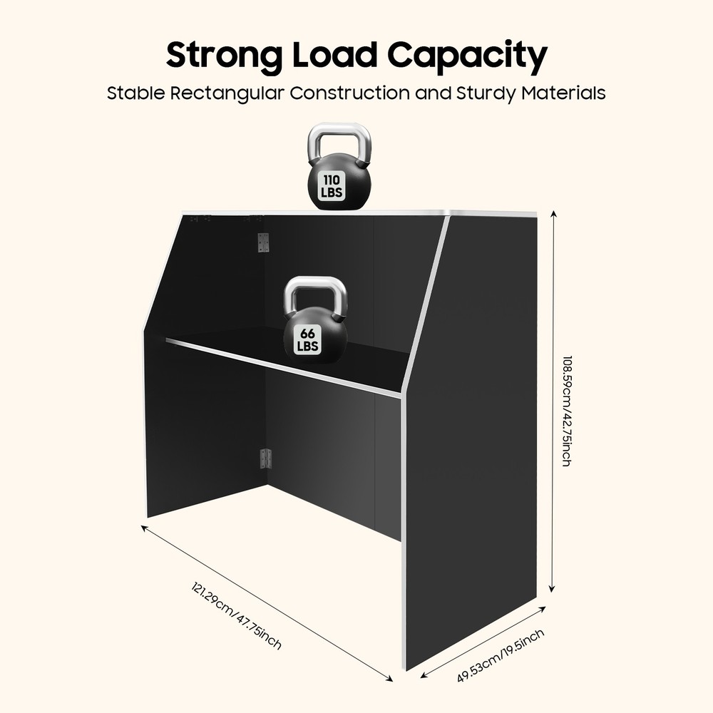 Portable Bar Cabinet Foldable Bar Portable Event Bar Rectangular Freestanding