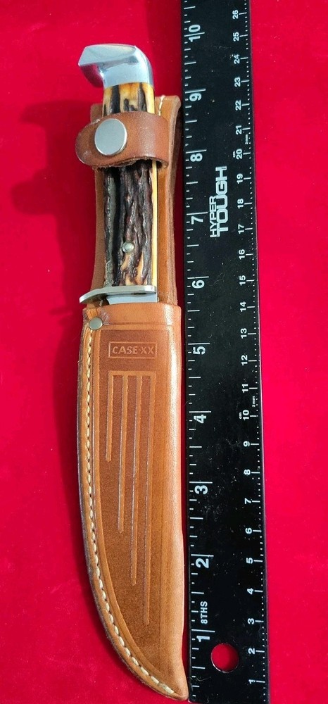 Old Case Stag Handle Fixed Blade Knife, Unused Beautiful Original Condition.