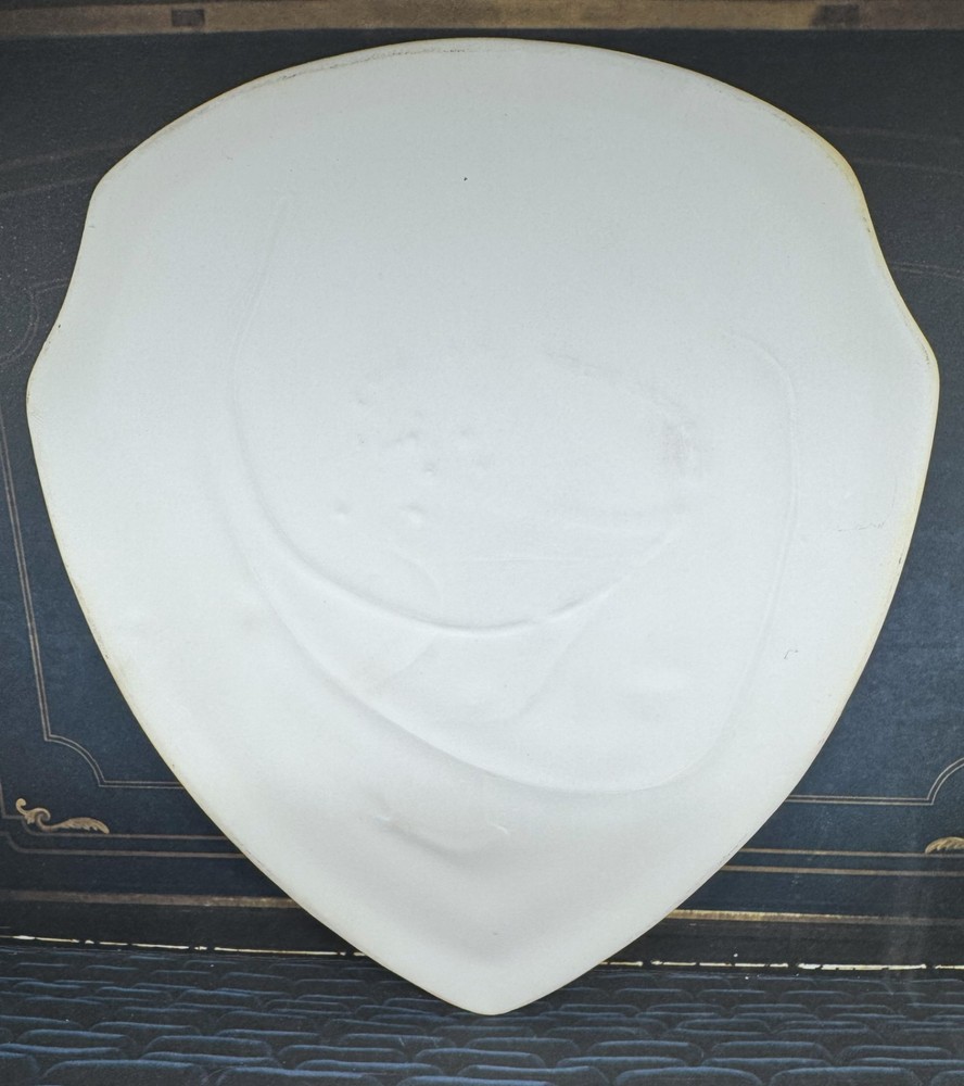 Shield Shaped Plaque-Unpainted Ceramic Bisque