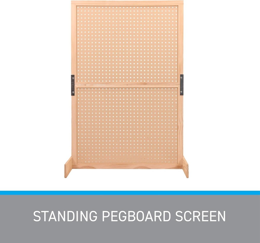 Standing Pegboard Display Craft Panel Organizer Screen 32" Wide x 48" High