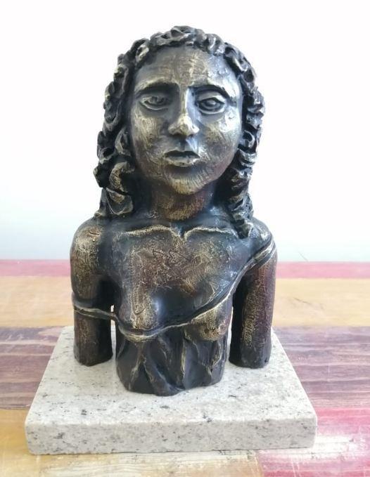 JACOB EPSTEIN "  VIRGIN " BRONZE SCULPTURE SIGNED