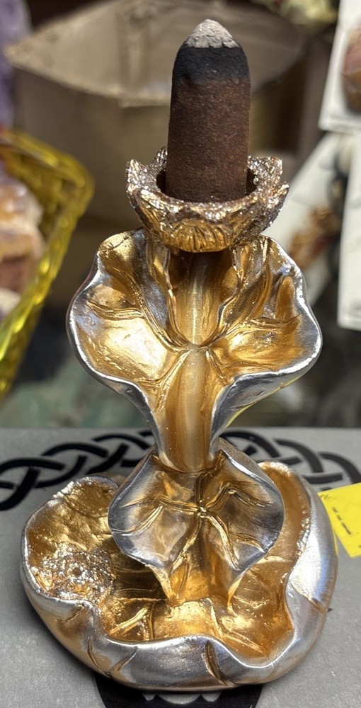lotus back flow incense burner See Video