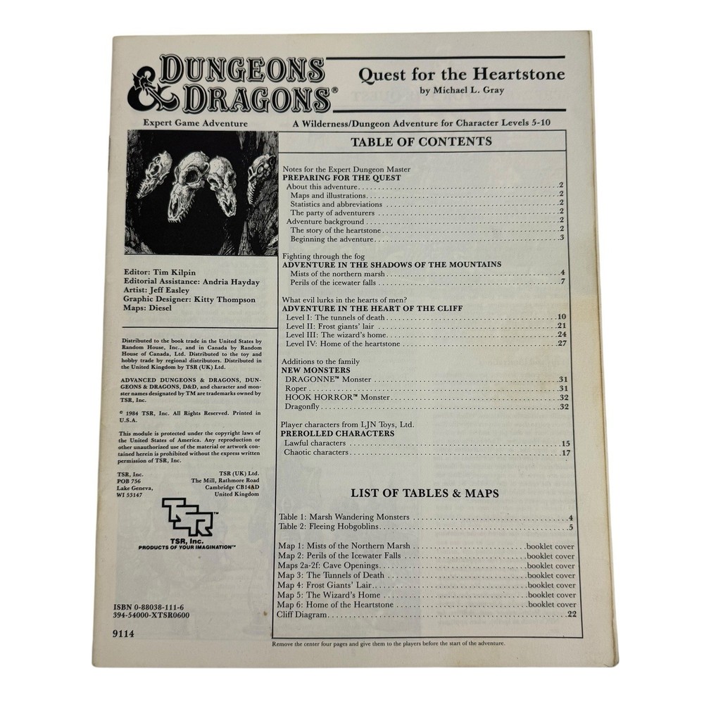 TSR Basic D&D Quest for the Heartstone VG