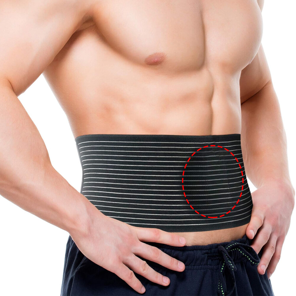 Umbilical Hernia Belt - Abdominal Support Binder with One Compression Pad Unisex